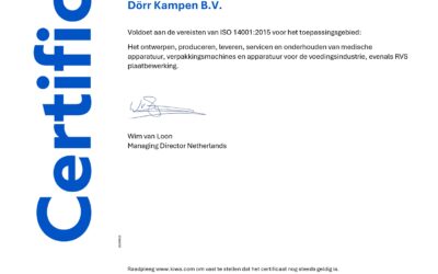 Dörr Medical behaalt ISO 14001 certificering